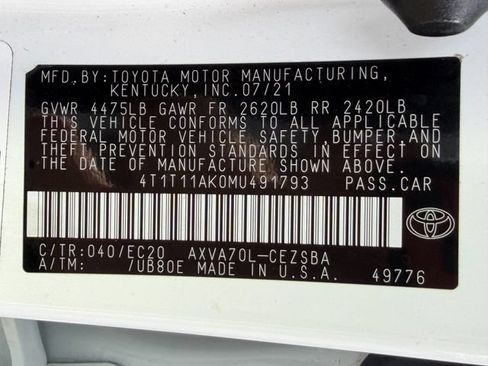 Used 2021 Toyota Camry SE w/ Convenience Package FWD image 24