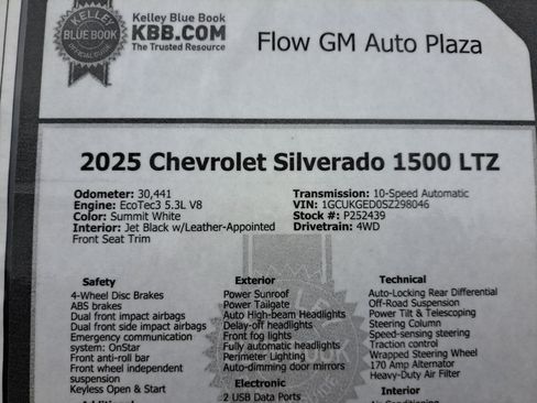 Used 2025 Chevrolet Silverado 1500 LTZ w/ Z71 Off-Road Package AWD/4WD image 35