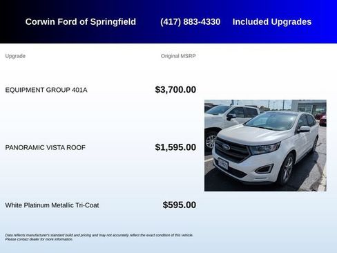 Used 2015 Ford Edge Sport w/ Equipment Group 401A AWD/4WD image 5