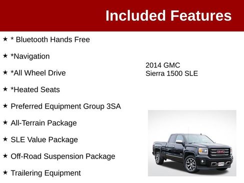 Used 2014 GMC Sierra 1500 SLE w/ All-Terrain Package AWD/4WD image 3