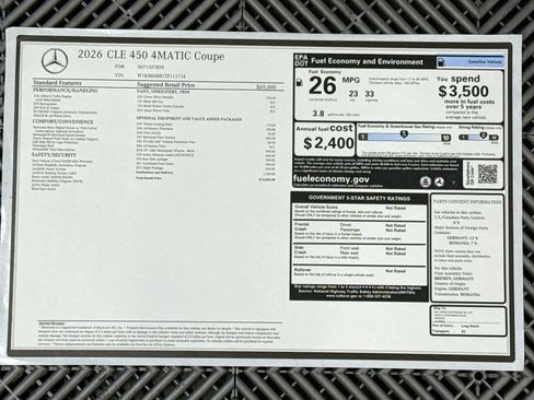 New 2026 Mercedes-Benz CLE 450 4MATIC Coupe image 9
