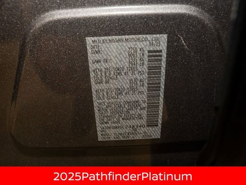 New 2025 Nissan Pathfinder Platinum w/ Lighting Package (N92) image 22