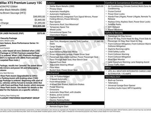 Certified 2023 Cadillac XT5 Premium Luxury w/ LPO, Floor Liner Package image 6