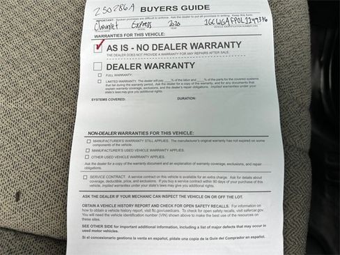 Used 2020 Chevrolet Express 2500 w/ Driver Convenience Package image 37