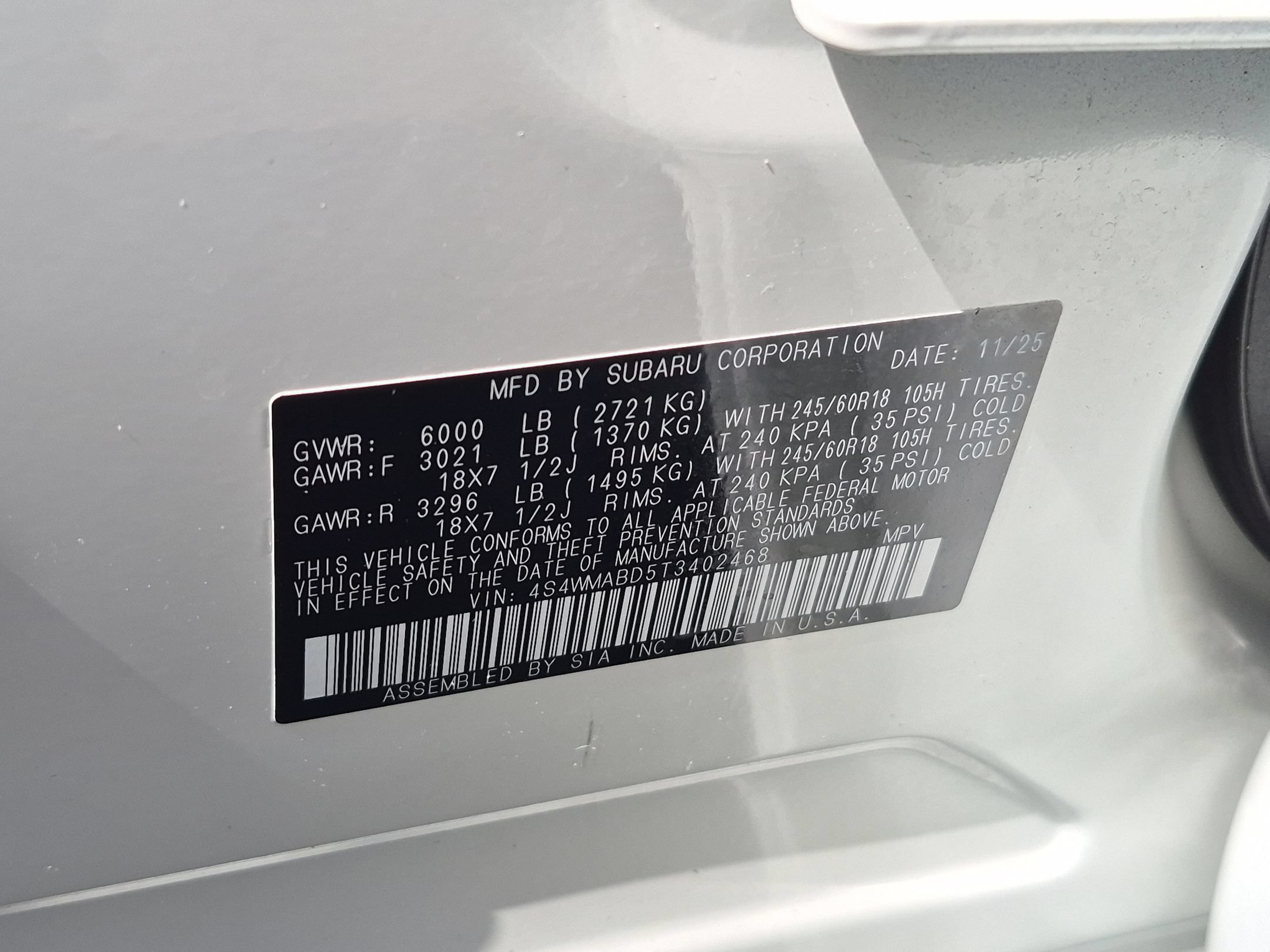 Certified 2026 Subaru Ascent Premium AWD/4WD image 25