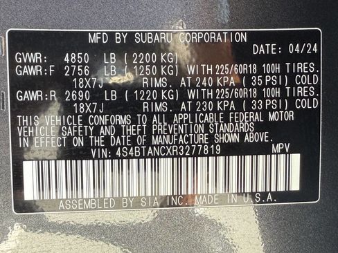 Used 2024 Subaru Outback Limited image 46