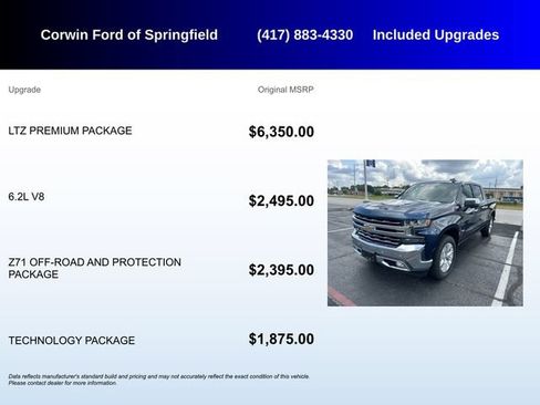 Used 2019 Chevrolet Silverado 1500 LTZ w/ LTZ Premium Package AWD/4WD image 5