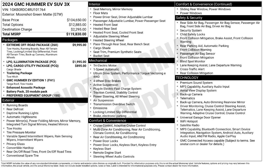 Used 2024 GMC Hummer EV 3X w/ Extreme Off-Road Package AWD/4WD image 26