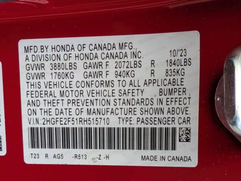 Certified 2024 Honda Civic Sport image 31