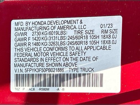 Used 2023 Honda Ridgeline RTL image 39