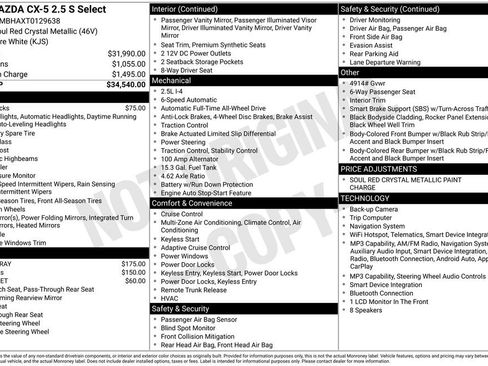 New 2026 MAZDA CX-5 Select AWD/4WD image 4