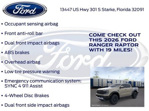 New 2026 Ford Ranger Raptor AWD/4WD image 29