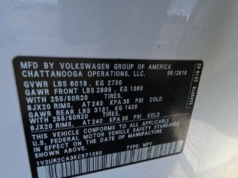 Used 2019 Volkswagen Atlas SE AWD/4WD image 18