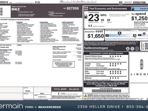 Used 2019 Lincoln MKZ Reserve w/ Reserve Plus Package image 30