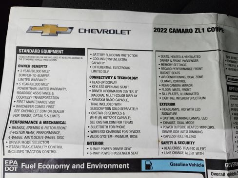 Used 2022 Chevrolet Camaro ZL1 image 42