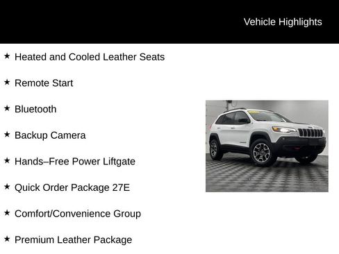 Used 2022 Jeep Cherokee Trailhawk w/ Premium Leather Package image 6