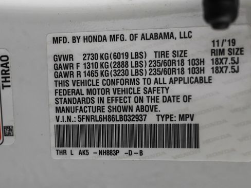 Used 2020 Honda Odyssey Touring image 50