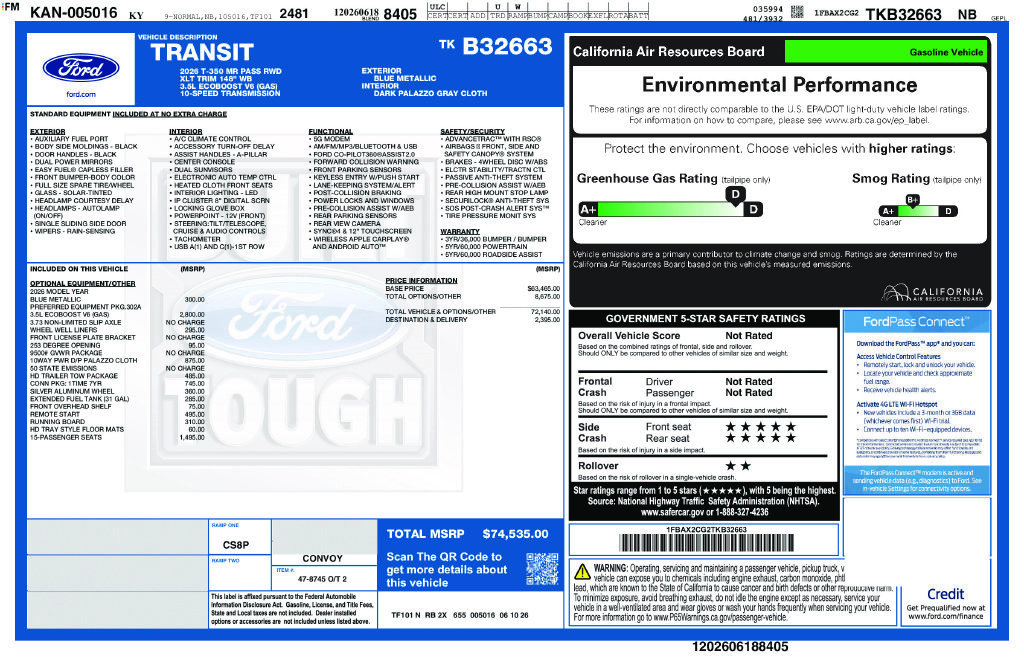New 2026 Ford Transit 350 XLT RWD image 26