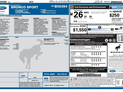 Used 2021 Ford Bronco Sport Outer Banks image 15