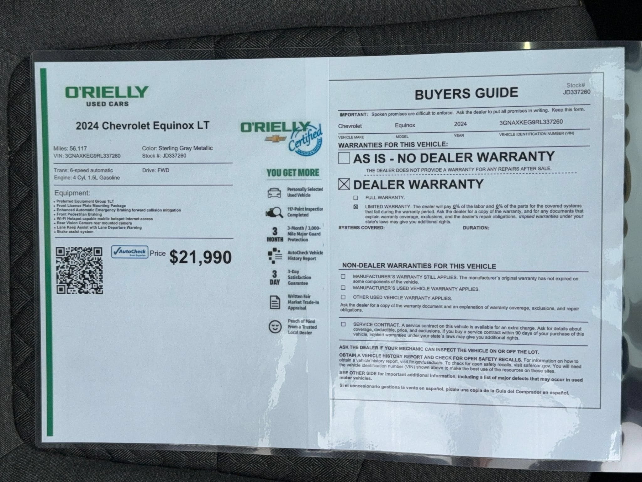 Used 2024 Chevrolet Equinox LT FWD image 35