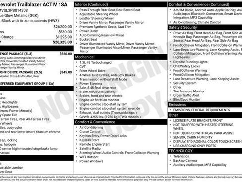 Used 2023 Chevrolet TrailBlazer ACTIV w/ Convenience Package image 7