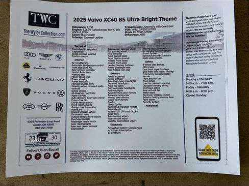 Used 2025 Volvo XC40 B5 Ultra w/ Climate Package AWD/4WD image 46