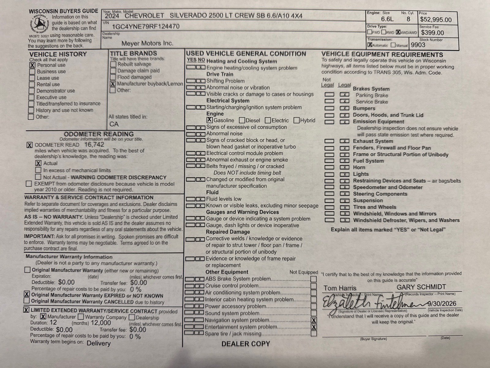 Used 2024 Chevrolet Silverado 2500 LT AWD/4WD image 29