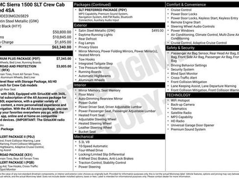 Used 2021 GMC Sierra 1500 SLT w/ SLT Premium Plus Package AWD/4WD image 9