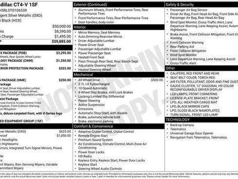 New 2026 Cadillac CT4 V w/ LPO, ONYX Package image 33