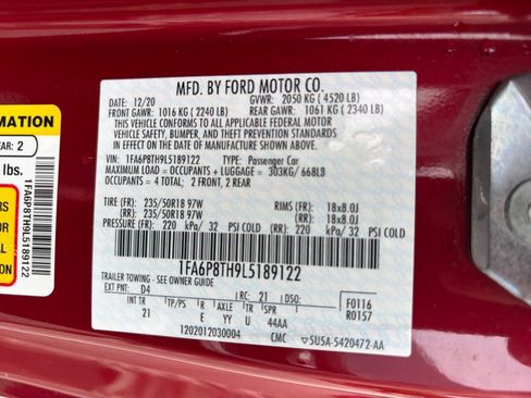 Used 2020 Ford Mustang Coupe w/ Equipment Group 101A RWD image 39