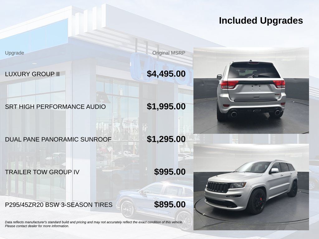 Used 2012 Jeep Grand Cherokee SRT8 w/ Luxury Group II AWD/4WD image 5