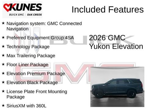 New 2026 GMC Yukon Elevation w/ Elevation Premium Package AWD/4WD image 2