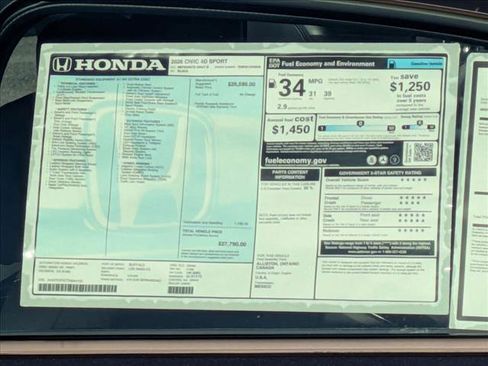 New 2026 Honda Civic Sport image 17