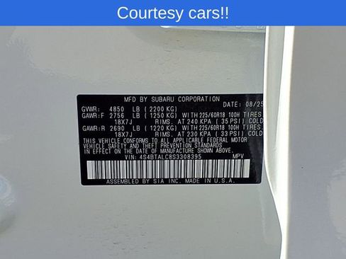 Certified 2025 Subaru Outback Onyx Edition AWD/4WD image 10