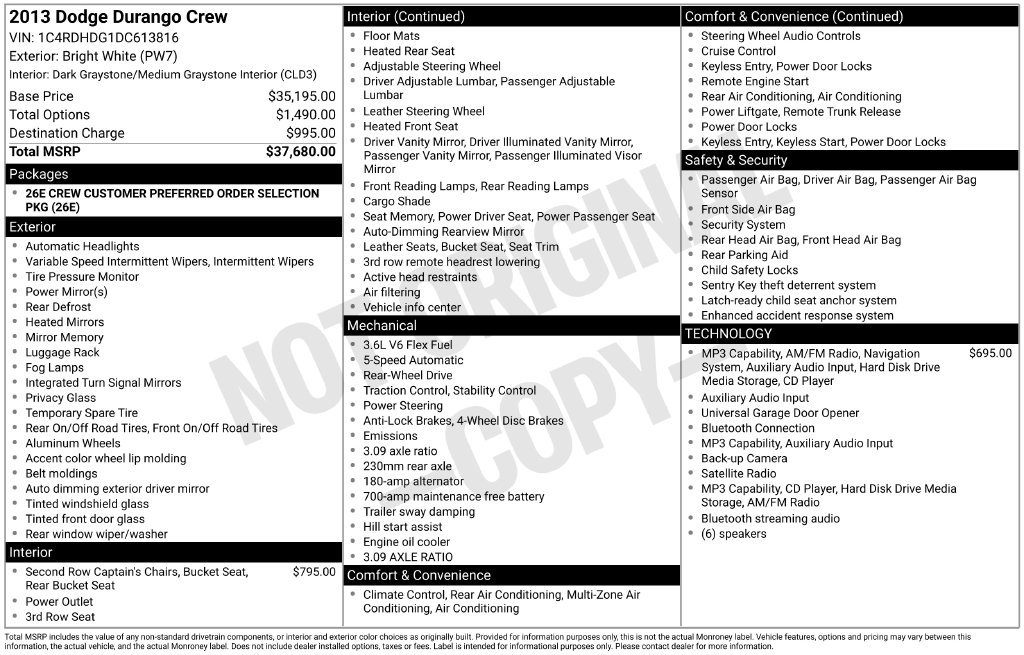 Used 2013 Dodge Durango Crew RWD image 5