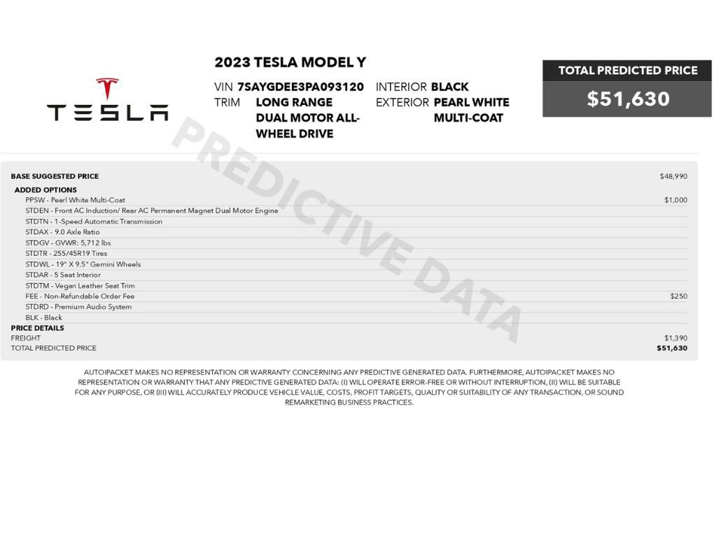 Used 2023 Tesla Model Y Long Range AWD/4WD image 2