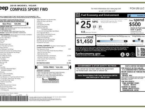 Used 2018 Jeep Compass Sport image 4