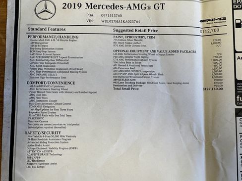 Used 2019 Mercedes-Benz AMG GT Coupe image 27