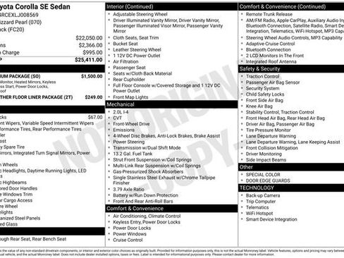 Used 2020 Toyota Corolla SE w/ SE Premium Package FWD image 36