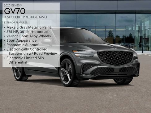 New 2026 Genesis GV70 3.5T Sport Prestige AWD/4WD image 3