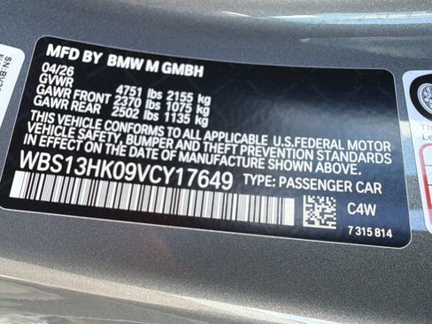 New 2027 BMW M4 Coupe w/ M Carbon Exterior Package RWD image 18