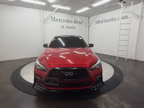 Used 2019 INFINITI Q50 Red Sport 400 w/ Sensory Package RWD image 2