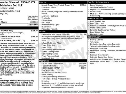 Used 2012 Chevrolet Silverado 3500 LTZ w/ LTZ Plus Package AWD/4WD image 1
