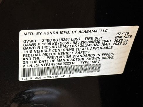 Used 2019 Honda Passport Touring image 28