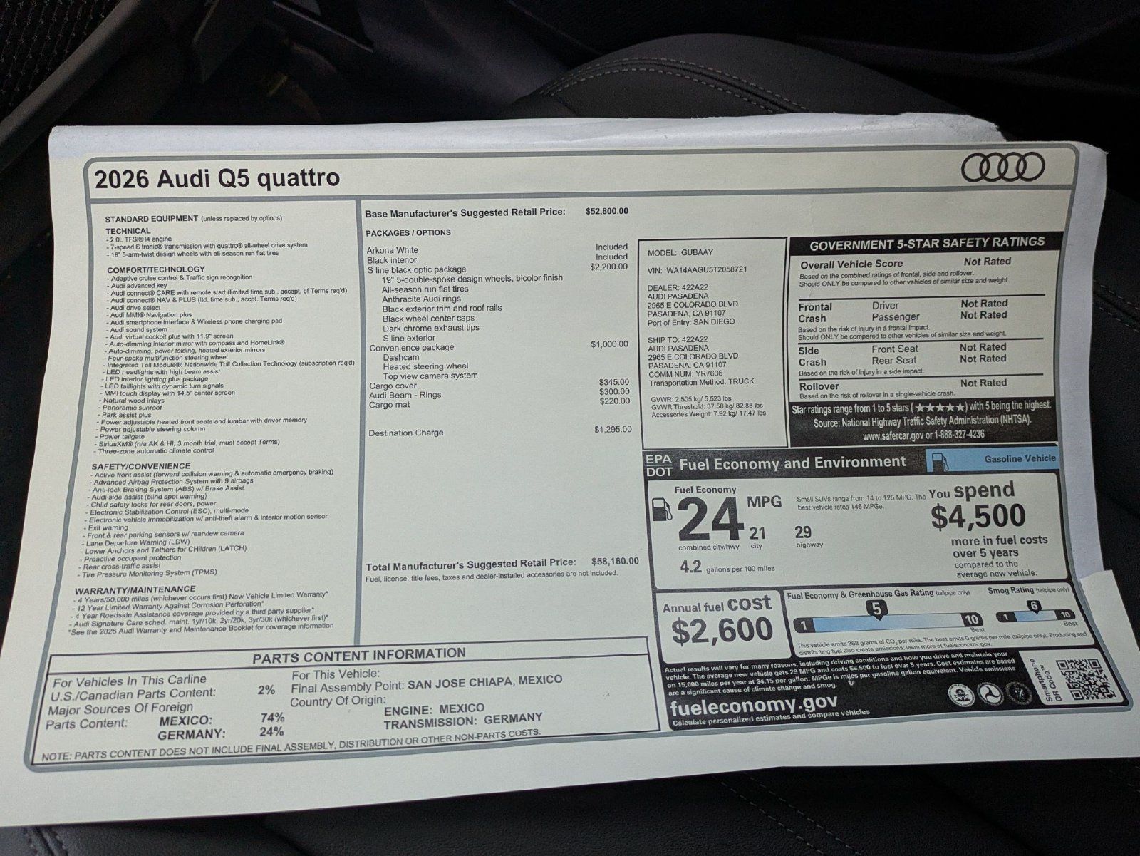 New 2026 Audi Q5 2.0T AWD/4WD image 18