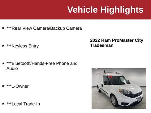 Used 2022 RAM ProMaster City Tradesman FWD image 10