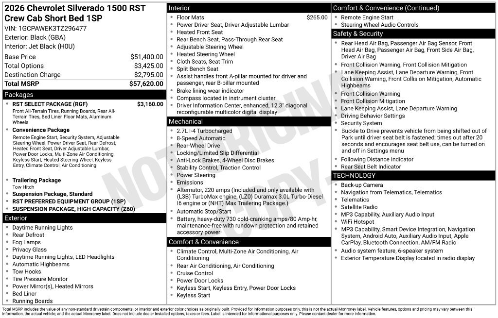 Used 2026 Chevrolet Silverado 1500 RST w/ RST Select Package RWD image 10
