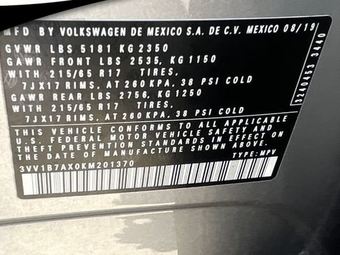 Used 2019 Volkswagen Tiguan S w/ Driver Assistance Package FWD image 21
