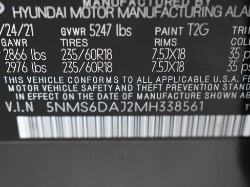 Used 2021 Hyundai Santa Fe SEL w/ Convenience Package image 39