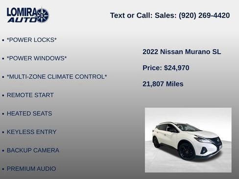 Used 2022 Nissan Murano SL AWD/4WD image 14